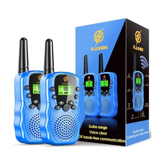 Walkie Talkies for Kids 2 Pack: Long Range Kids Blue Walkie Talkies for Boys 4-1 - Picture 2 of 6
